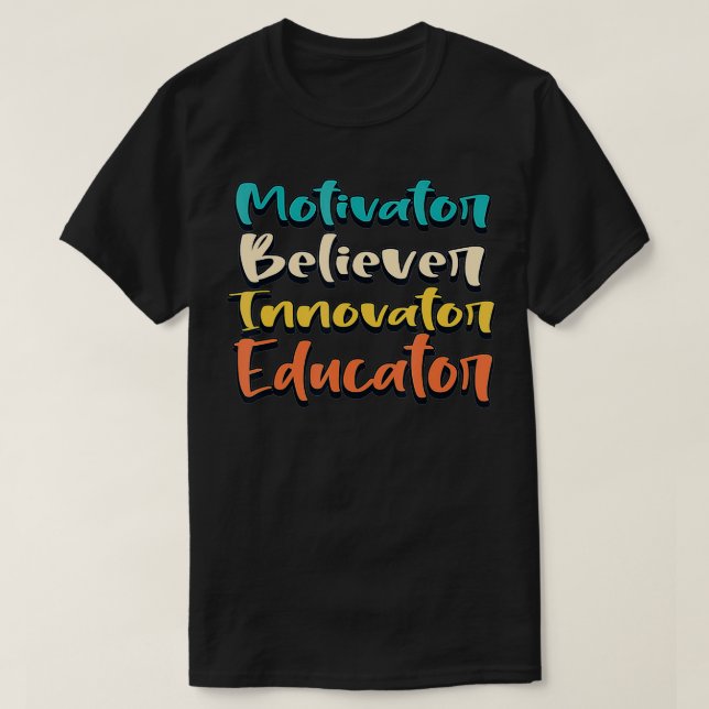 Camiseta Profesor Motivador Creyente Educador Scho (Diseño del anverso)