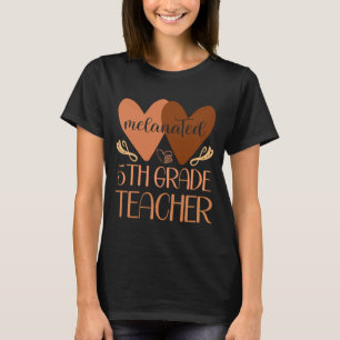 Camiseta Profesor negro de quinto grado Historia negra Muje