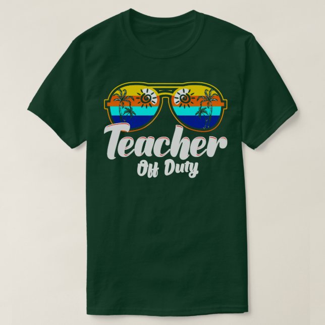 Camiseta Profesor Off Duty Gafas de sol Playa Sunset (Diseño del anverso)