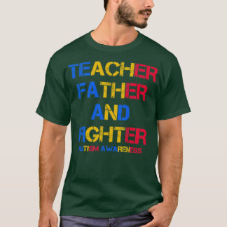Camiseta profesor padre y luchador retro de conciencia de a