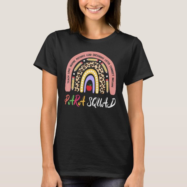Camiseta Profesor Paraprofesional Paraíso Arcoiris Para Squ (Anverso)
