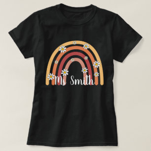 Camiseta Profesor Personalizado Boho Arcoíris, Profesor Per