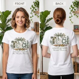Camiseta Profesor Personalizado FLORETE Floral Regreso a Cl