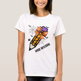 Camiseta Profesor personalizado nombre profesor Halloween p
