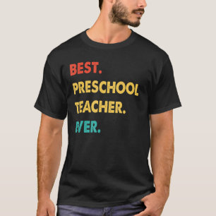 Camiseta PROFESOR PREESCOLAR REtro Mejor PROFESOR PREESCOLA