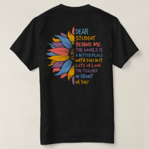 Camiseta Profesor Querido Estudiante Detrás De Mi Girasol