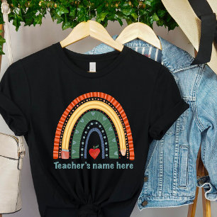 Camiseta Profesor Rainbow Cute Inespirivierte Personalizada