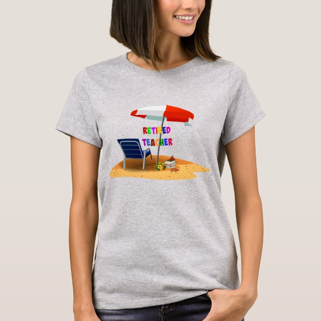 Camiseta Profesor retirado, escena de playa (Anverso)