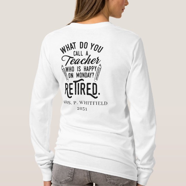 Camiseta Profesor retirado Jefe de Personalizado de Jubilac (Reverso)