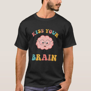 Camiseta Profesor Retro Besa Tu Cerebro De Vuelta A La Escu