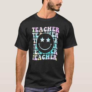Camiseta Profesor Retro Cara Feliz Corbata De Sonrisa Color