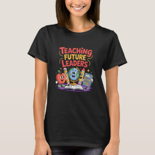 Camiseta Profesor Retro Groovy Enseñando Líderes Futuros At
