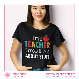 Camiseta Profesor Sé Cosas Personalizable