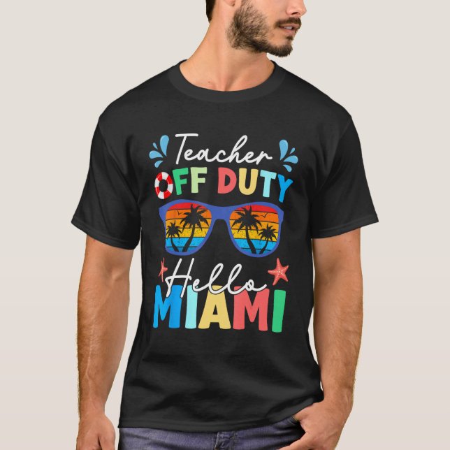 Camiseta Profesor sin cargo Hola Escuela de Verano de Miami (Anverso)