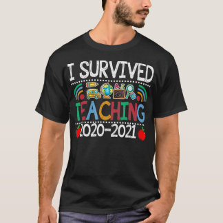 Camiseta Profesor sobrevivió a la enseñanza 2020 2021 Fin d