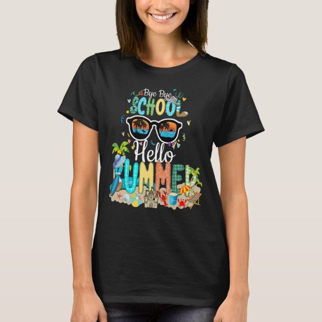 Camiseta Profesor Summer Bye Bye Bye School Hola Summer (Anverso)