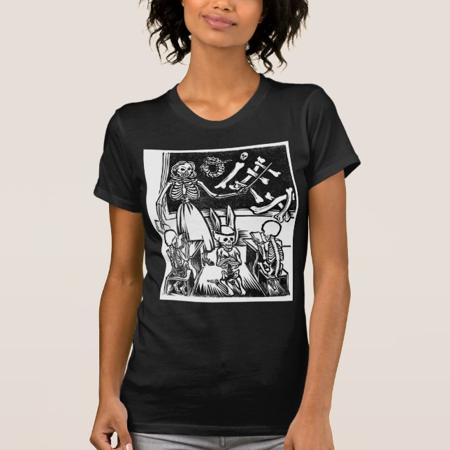 Camiseta Profesor y estudiantes esqueléticos "día del (Anverso)