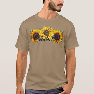 Camiseta Profesor y trío de girasol 