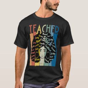 Camiseta Profesora afro retro de historia negra de Guay