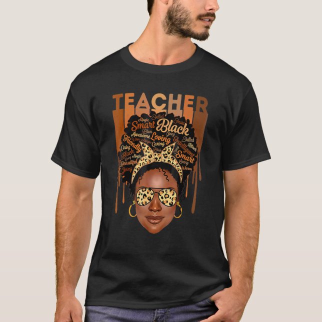 Camiseta Profesora afroamericana de amor afroamericana (Anverso)