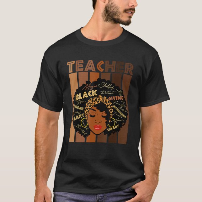 Camiseta Profesora afroamericana inteligente afroamericana (Anverso)