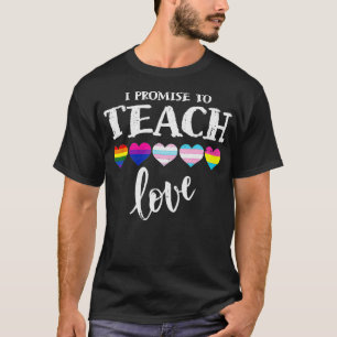 Camiseta Profesora Ally LGBT enseñando amor a Rinbow Pride 