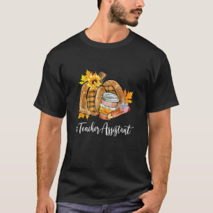 Camiseta Profesora asistente Calabaza Latte otoño gracias