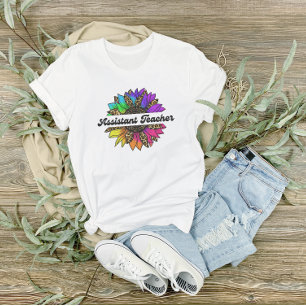 Camiseta Profesora asistente profesora profesión girasol ar