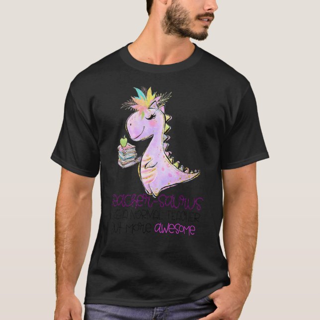 Camiseta Profesora Chica Dinosaurio Impresionante Rex Sc (Anverso)