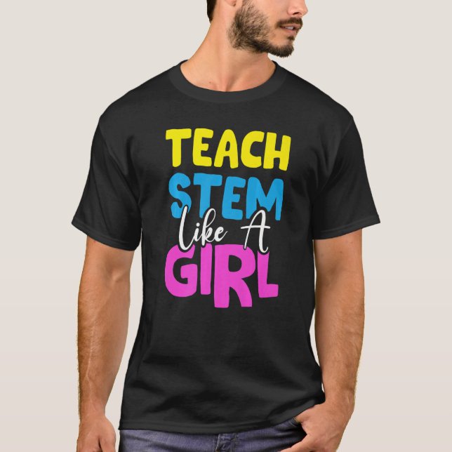 Camiseta Profesora Como Un Chica De Tecnología Científica E (Anverso)