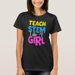 Camiseta Profesora Como Un Chica De Tecnología Científica E