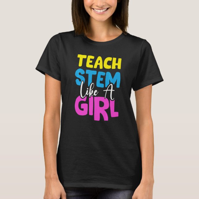 Camiseta Profesora Como Un Chica De Tecnología Científica E (Anverso)