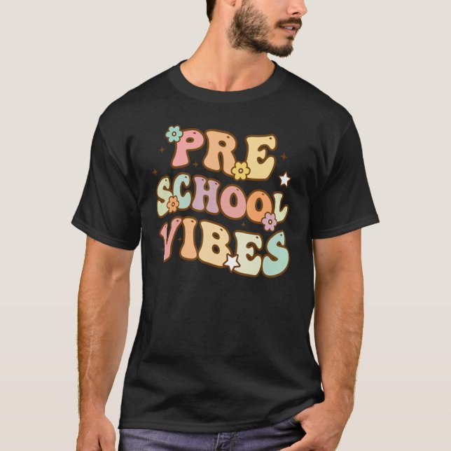 Camiseta Profesora de 5º curso de Vibes Preescolares Retro (Anverso)