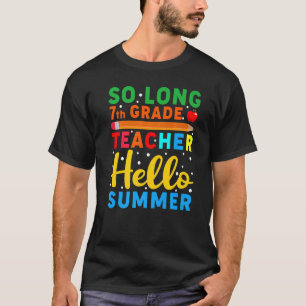 Camiseta Profesora de 7º curso Hola a maestra de verano
