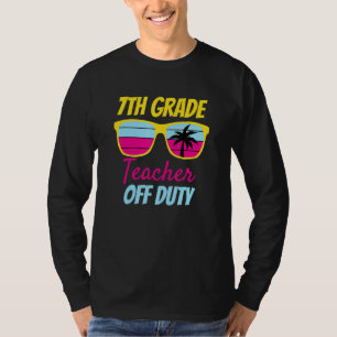 Camiseta Profesora de 7º Grado Off Duty Sungafas Beach Retr