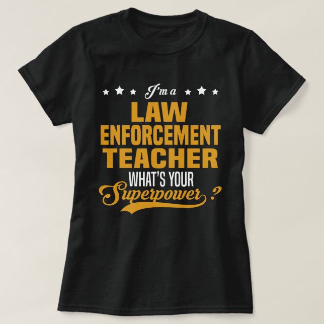 Camiseta Profesora de aplicación de la ley (Diseño del anverso)