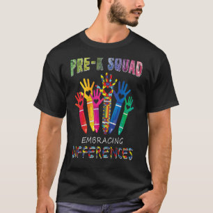 Camiseta Profesora de Autismo de Pre K Squad abraza diferen