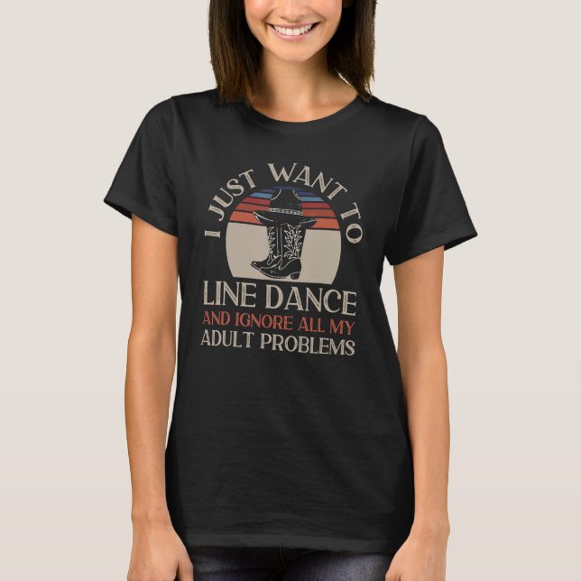 Camiseta Profesora de Baile en Línea que solo quiero alinea (Anverso)