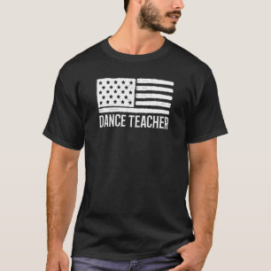 Camiseta Profesora De Baile Patriótico Bandera Estadouniden