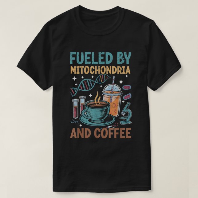 Camiseta Profesora de Biología Ciencia Café Mitochondria (Diseño del anverso)