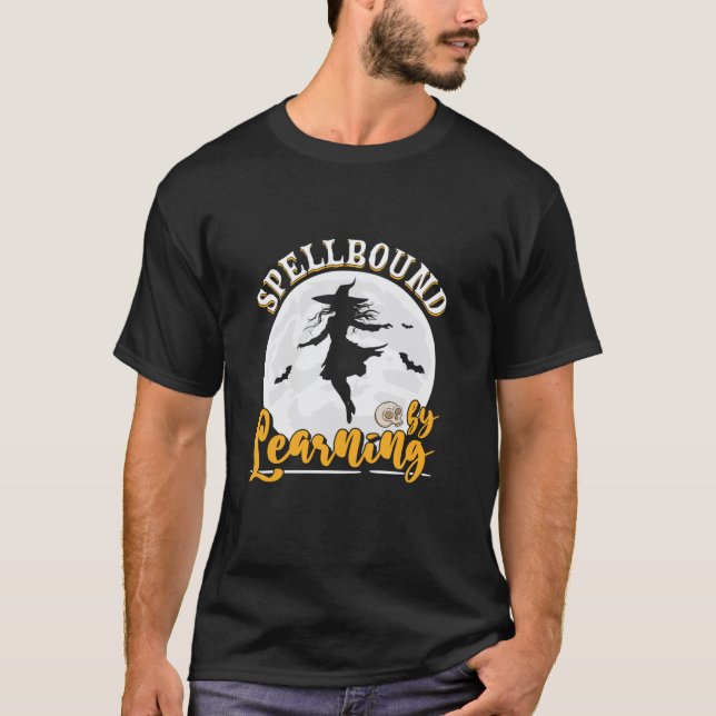 Camiseta Profesora de brujas asusta enseñando divertida esc (Anverso)