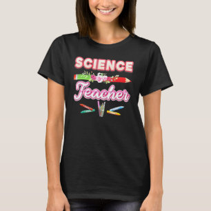 Camiseta Profesora De Ciencia Lápiz Flor Floral De Vuelta A