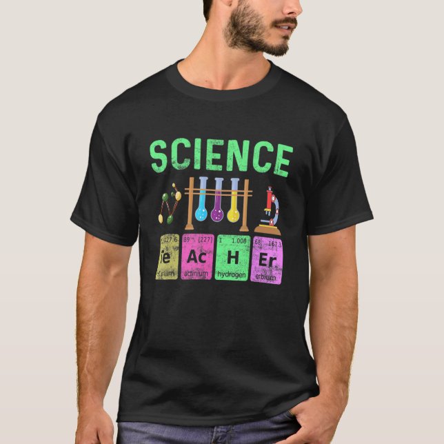 Camiseta Profesora de Ciencia Química Física Vintage (Anverso)