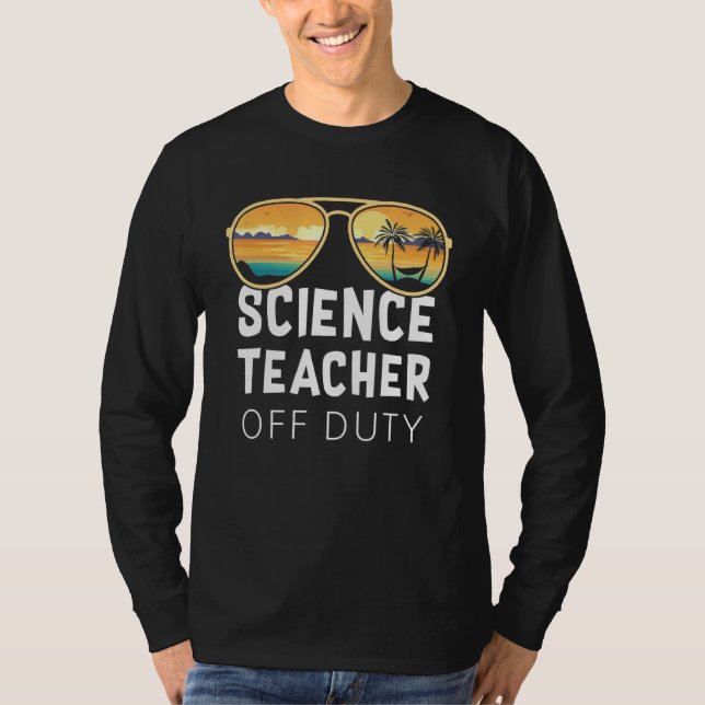 Camiseta Profesora de Ciencia Sin Deber Vacaciones De Playa (Anverso)