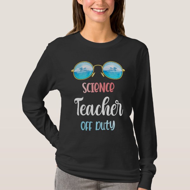 Camiseta Profesora de Ciencia Sin Servicio Gafas De Sol Vac (Anverso)