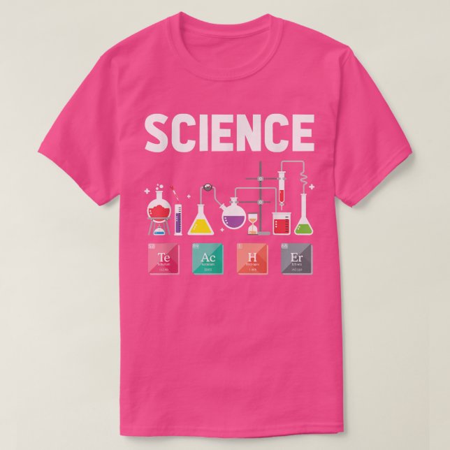 Camiseta Profesora de Ciencias de Laboratorio de Elementos  (Diseño del anverso)