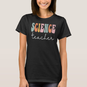 Camiseta Profesora de ciencias Retro Groovy Mujeres felices