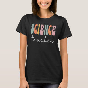 Camiseta Profesora de ciencias Retro Groovy Mujeres felices