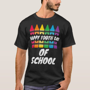 Camiseta Profesora de Crayon de Preescolar Feliz 100° Día d