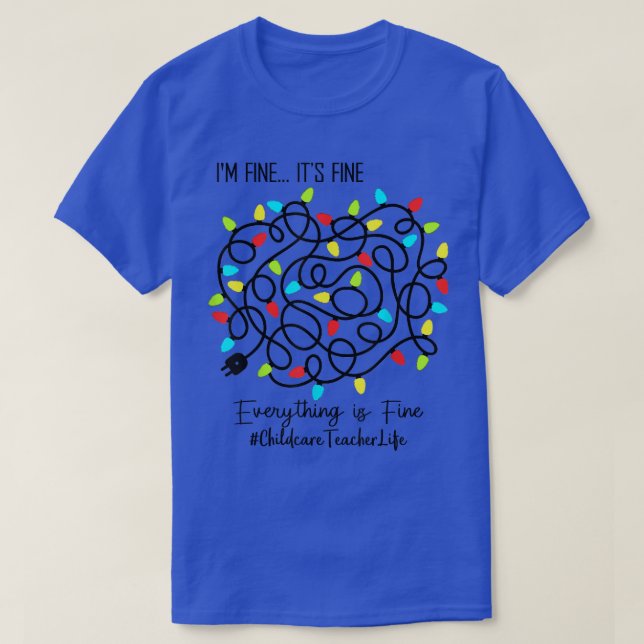 Camiseta Profesora De Cuidado Infantil Graciosa Todo Es Bas (Diseño del anverso)